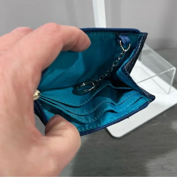 Vibrant Coach Poppy Wristlet card/key wallet - Picture 7 of 9